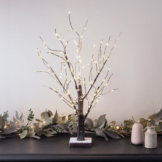 Snötäckt LED Gren Träd - Batteridriven Juldekoration 65cm