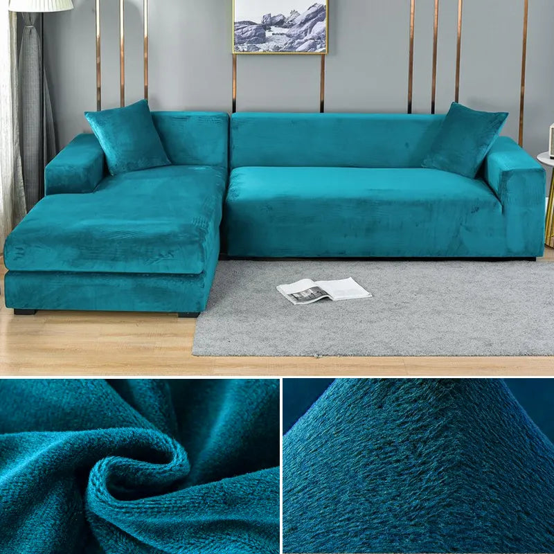 Velour Sofaovertræk - Strækbart & Vaskbart Beskyttelse