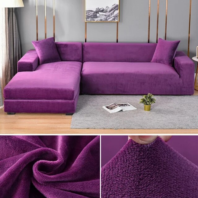 Velour Sofaovertræk - Strækbart & Vaskbart Beskyttelse