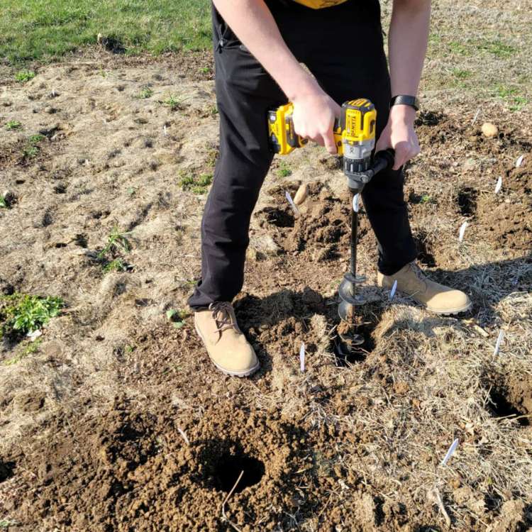 Effektiv jordborr för hårda ytor