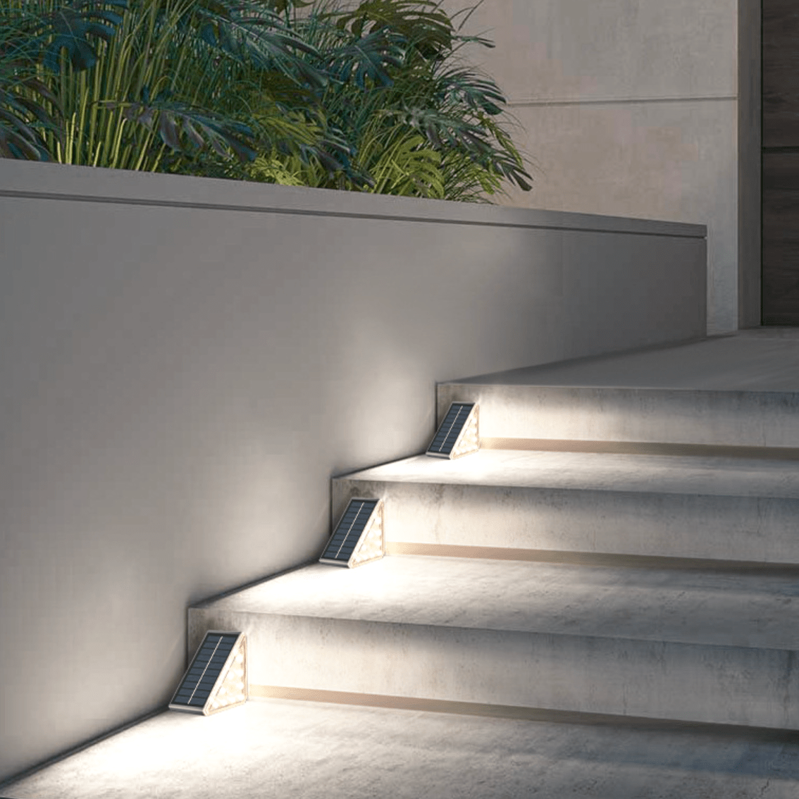 Solcelle LED-trappebelysning - Elegant udendørs design