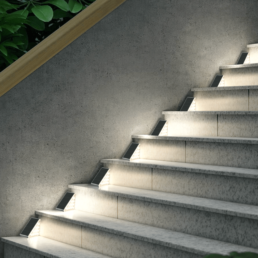 Solcelle LED-trappebelysning - Elegant udendørs design
