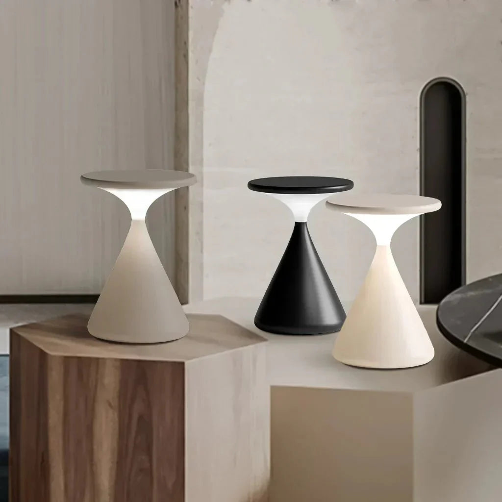 Trådløs Sandglas Lampe med Touch-Dimmer og Elegant Design