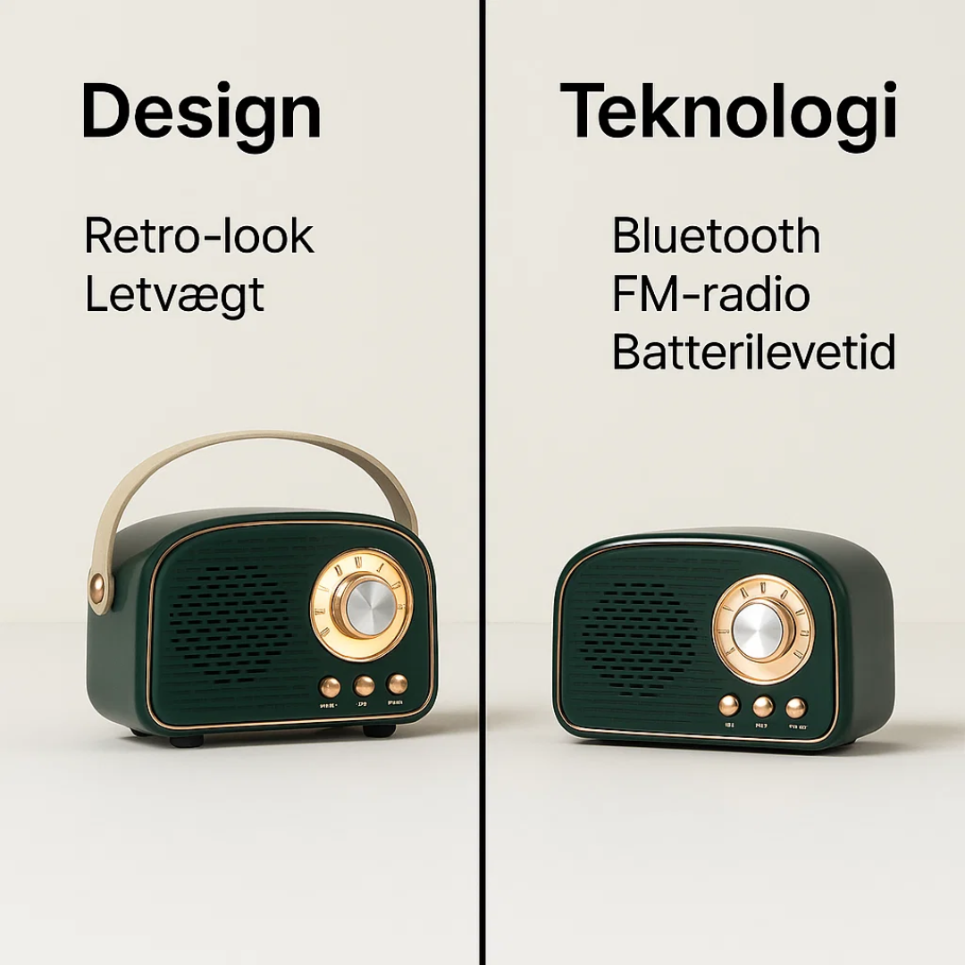 VintageLyric | Bärbar Bluetooth-högtalare med FM-radio