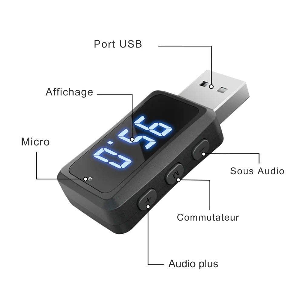 Bluetooth Adapter til Bilen - Trådløs Musikoplevelse
