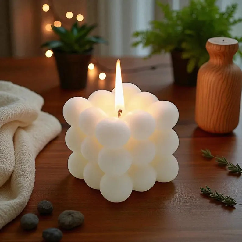 Flammesløse LED Bloklys med Naturtro Flammeeffekt