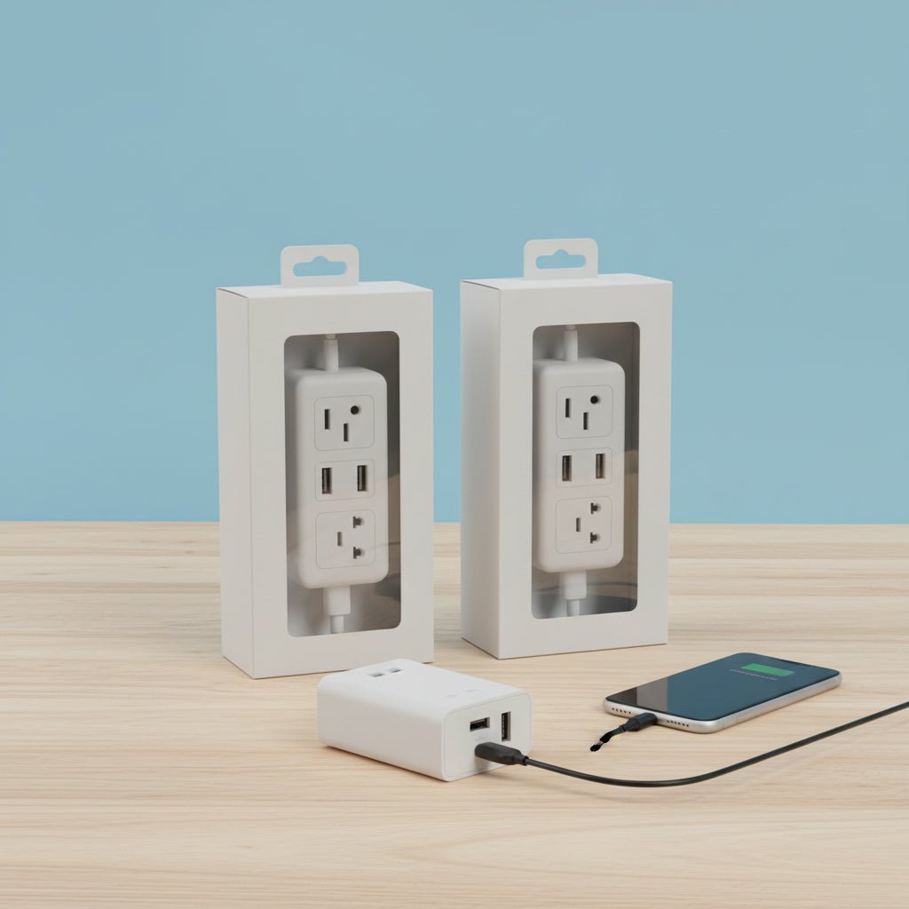 Hurtig 4-Port USB Oplader Hub med Type-C til Flere Enheder