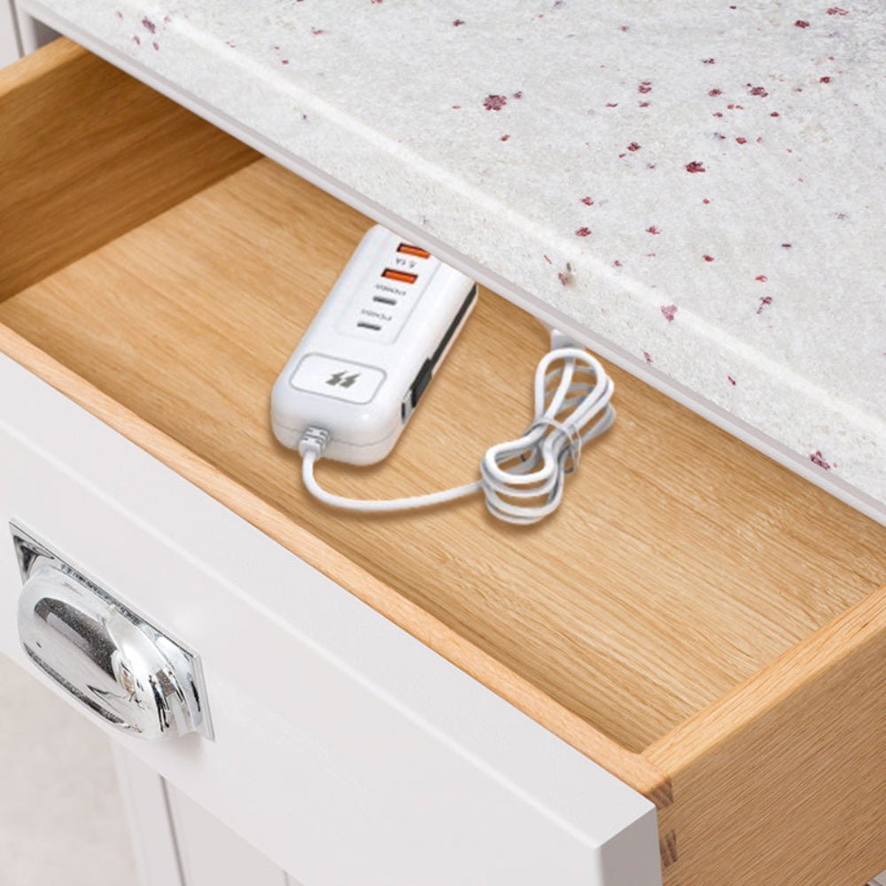 Hurtig 4-Port USB Oplader Hub med Type-C til Flere Enheder