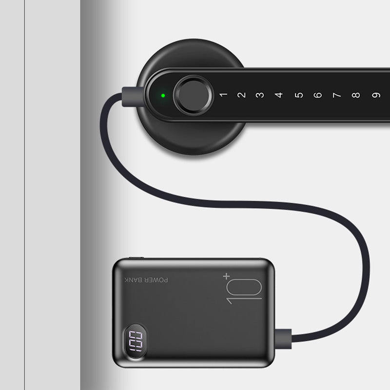 Smart dörrhandtag med fingeravtryck och Bluetooth appkontroll