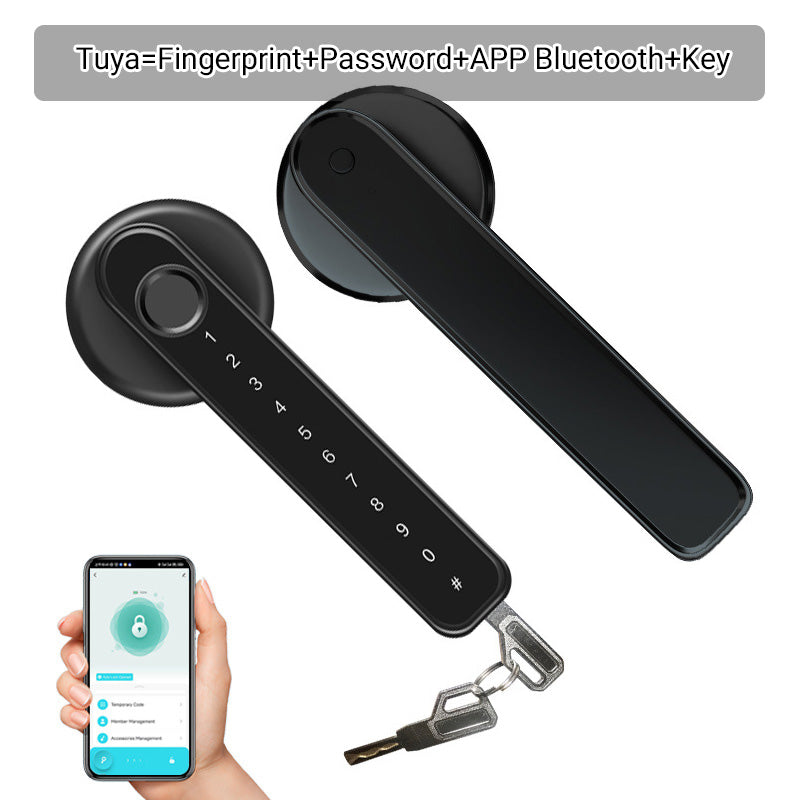 Smart dörrhandtag med fingeravtryck och Bluetooth appkontroll