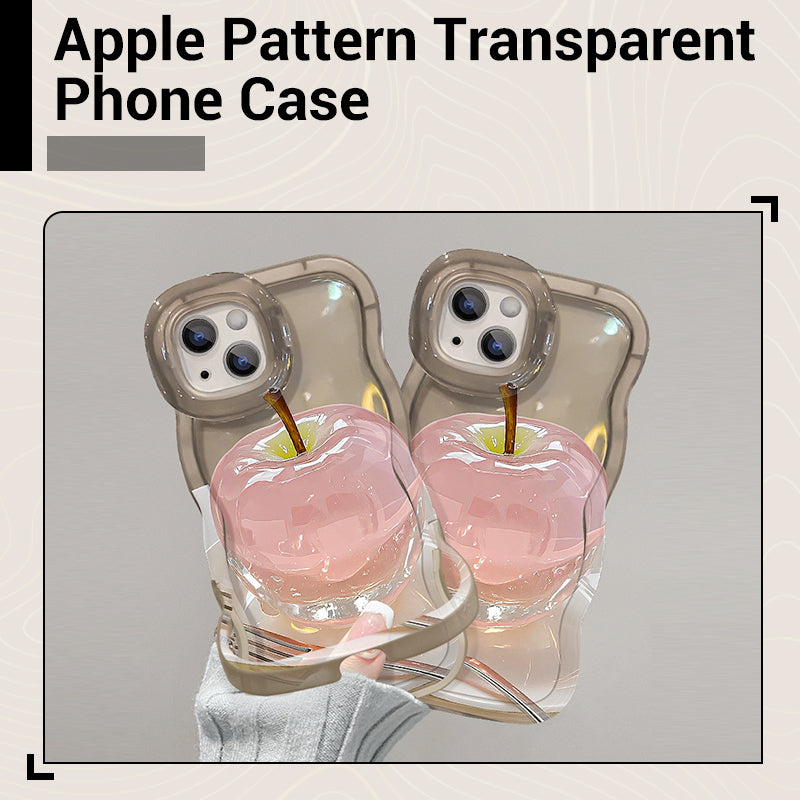 Frugtmønster Gennemsigtigt iPhone Cover med Stander