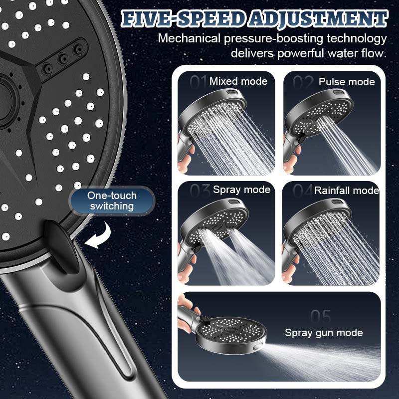 Handdusch med 5 sprayfunktioner – Spaupplevelse hemma
