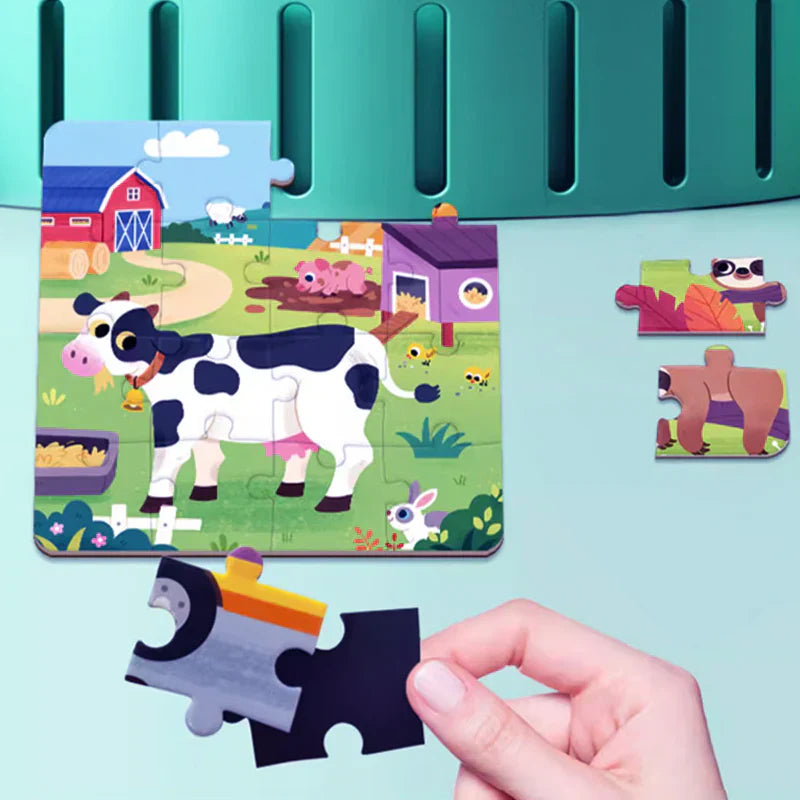 Magnetisk Montessori-pusselbok för kreativt lärande
