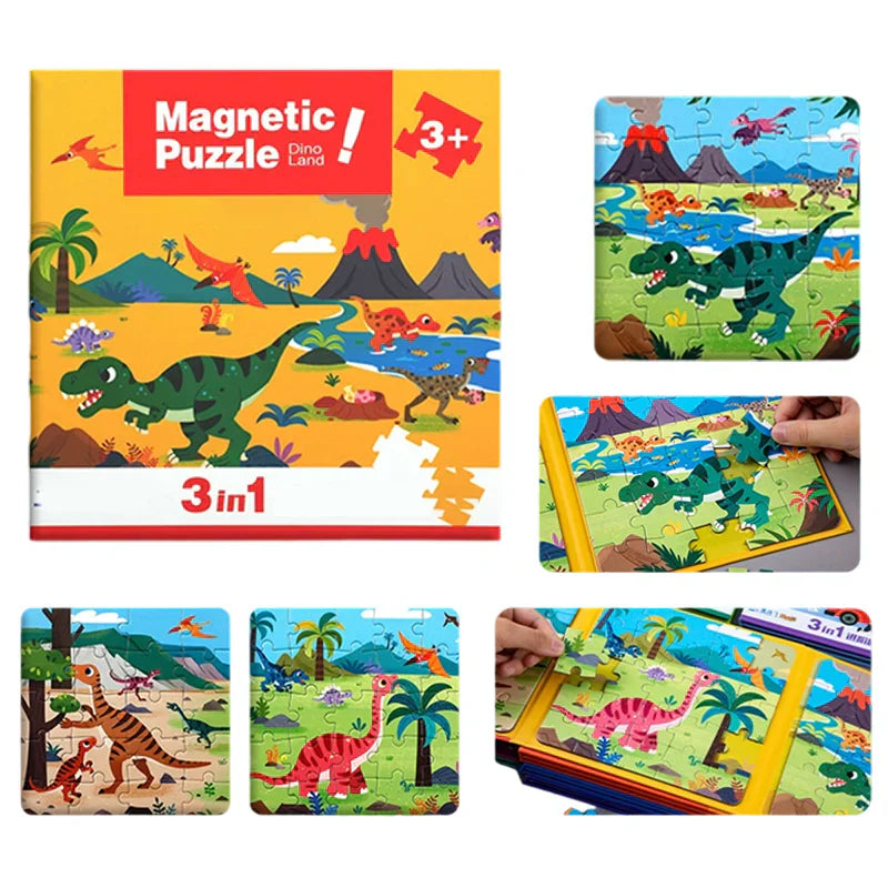 Magnetisk Montessori-pusselbok för kreativt lärande