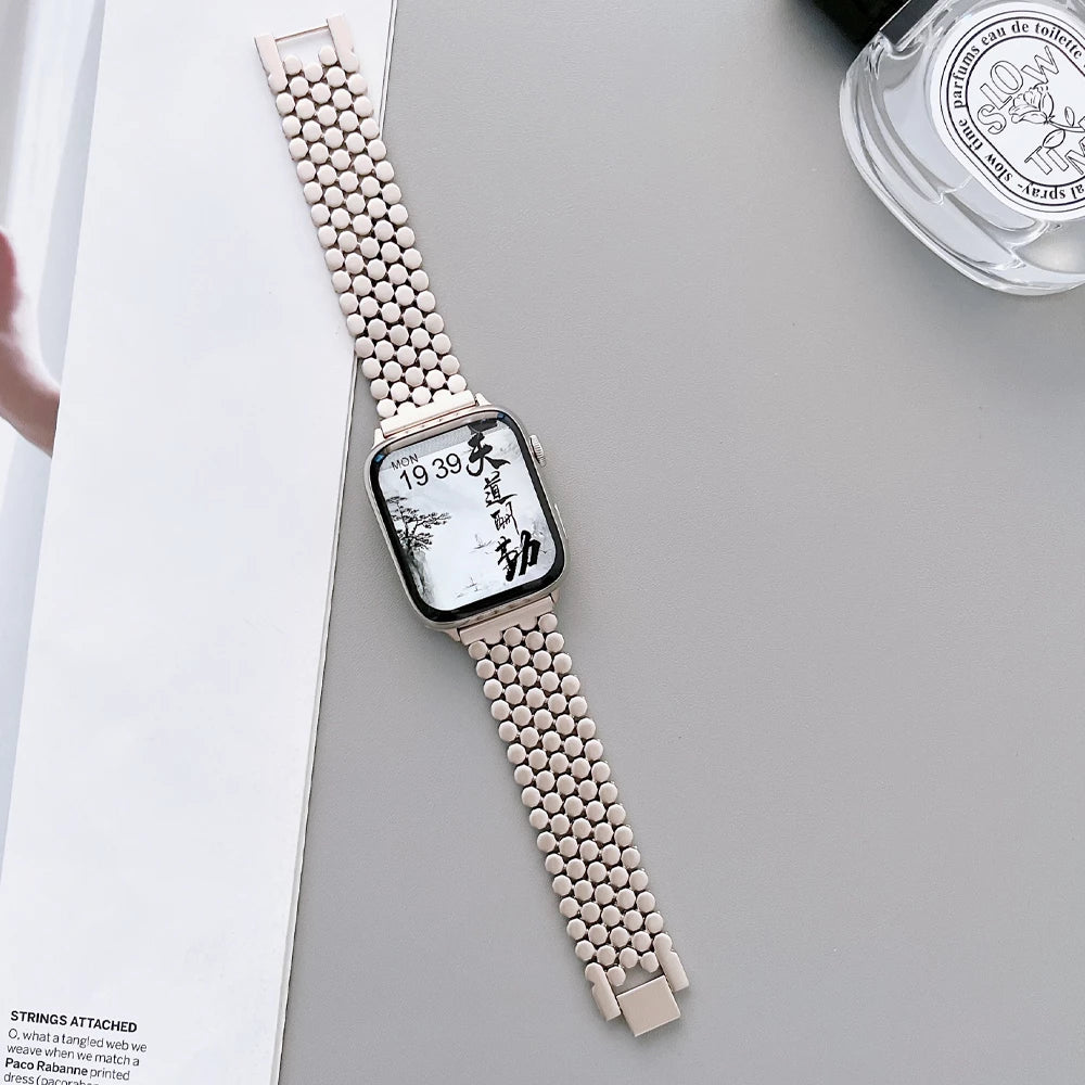 Elegant rustfrit stålrem til Apple Watch til hverdag og fest
