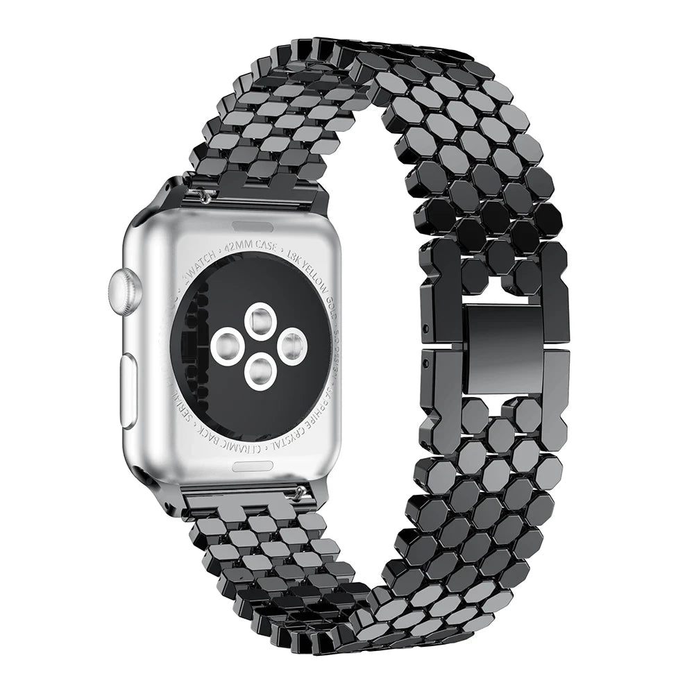 Elegant rustfrit stålrem til Apple Watch til hverdag og fest