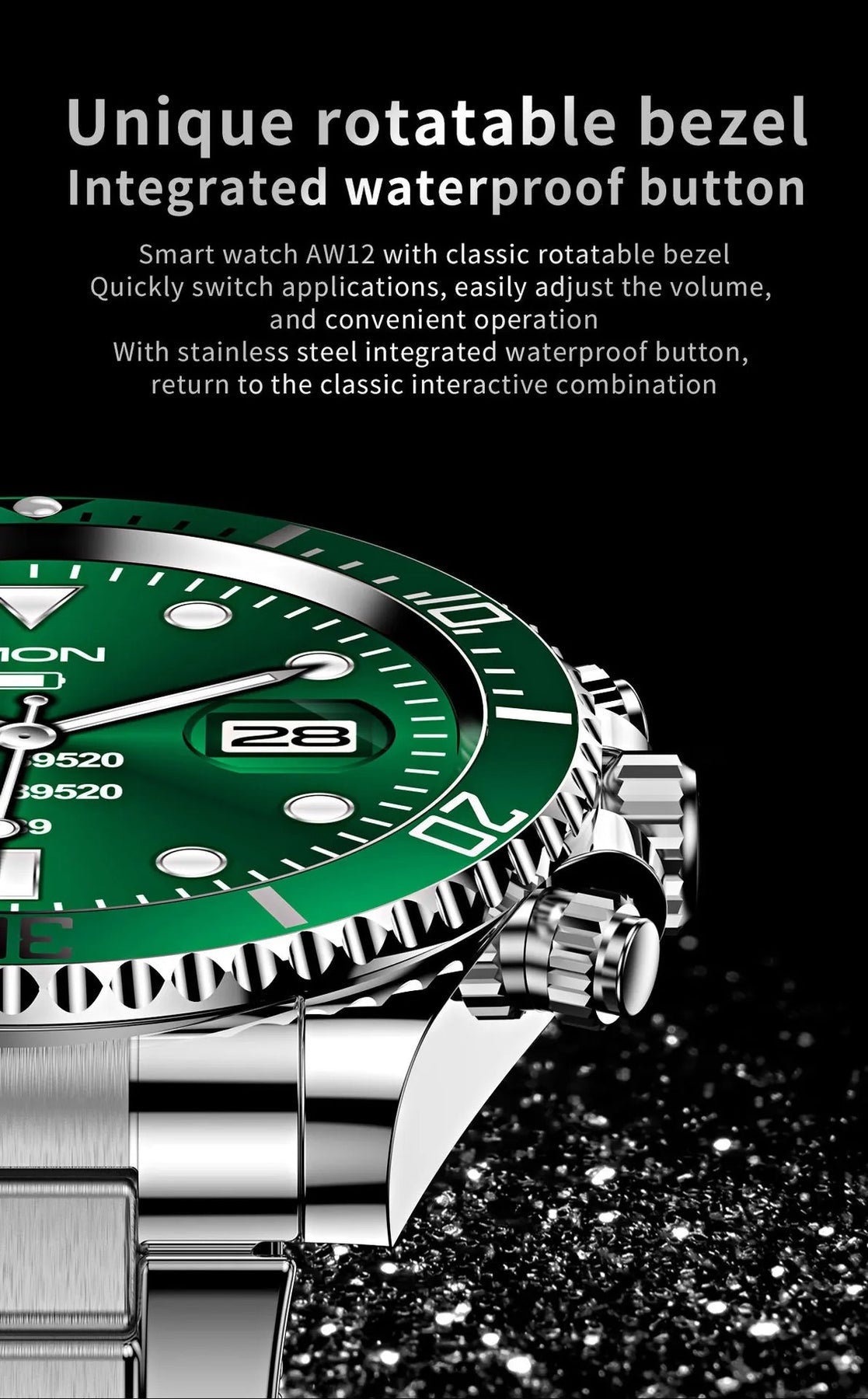 Stilren Smartwatch i Rostfritt Stål för Den Moderna Mannen