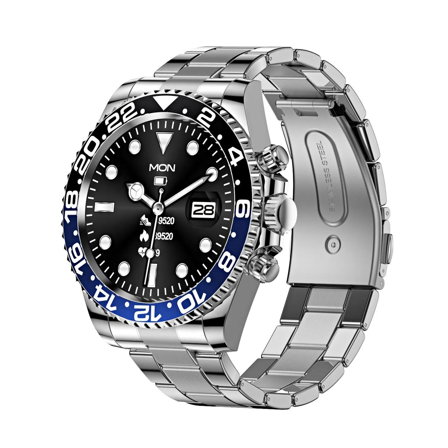 Stilren Smartwatch i Rostfritt Stål för Den Moderna Mannen