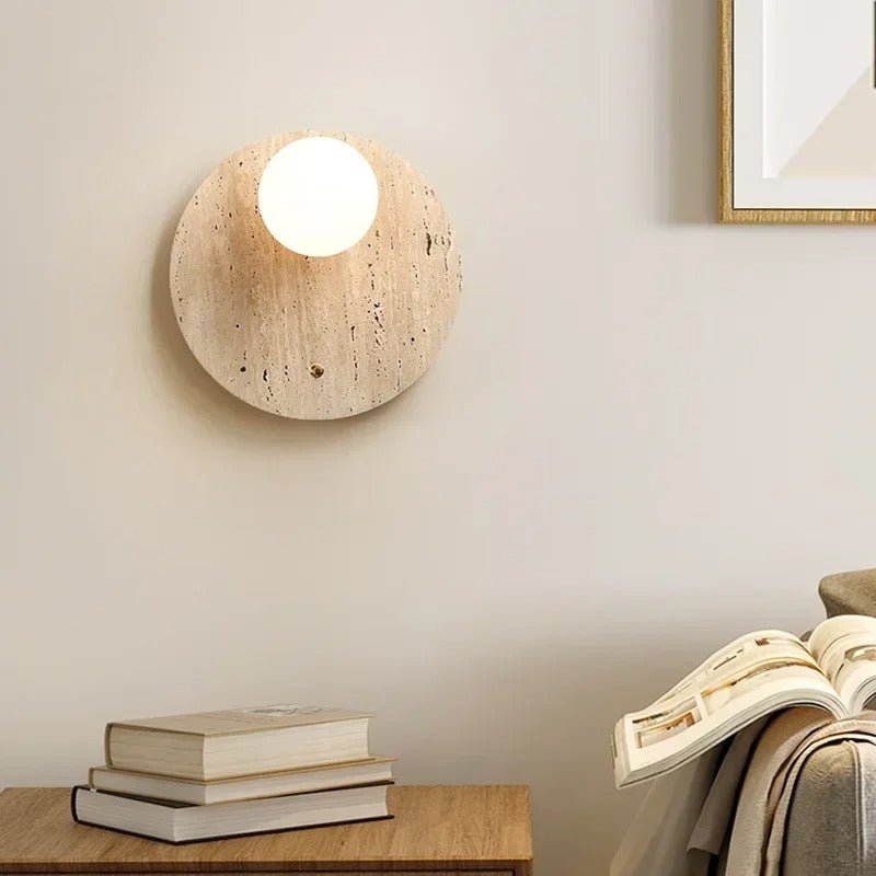 Travertin LED-væglampe: Naturlig elegance til dit hjem