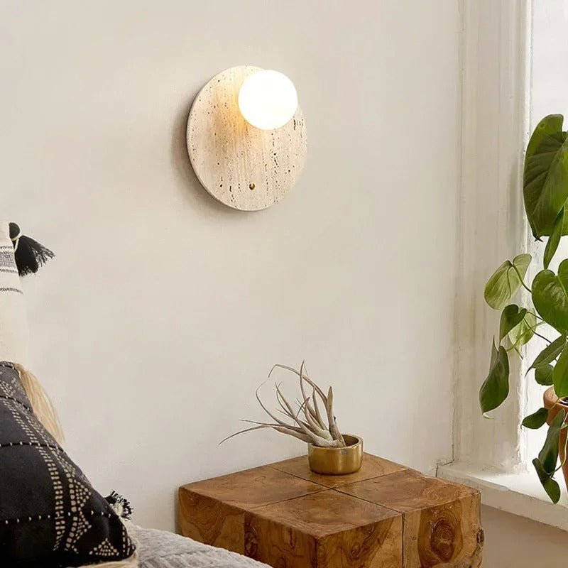 Travertin LED-væglampe: Naturlig elegance til dit hjem