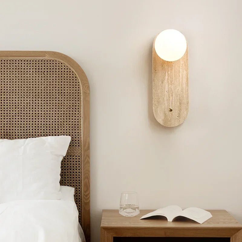 Travertin LED-væglampe: Naturlig elegance til dit hjem