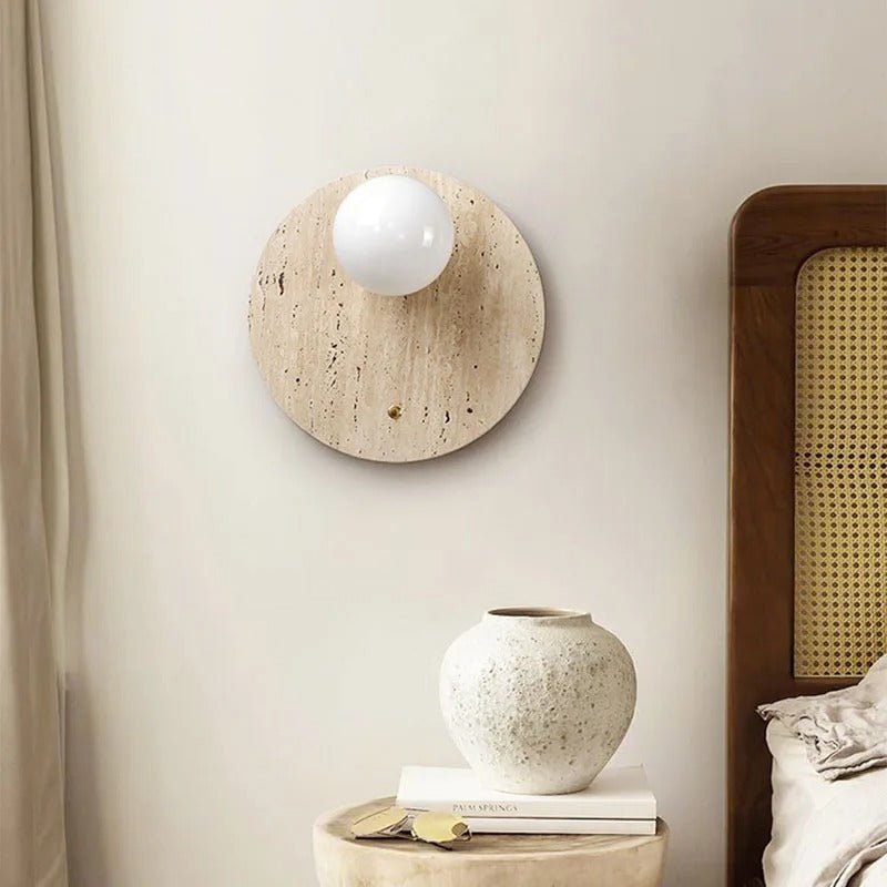 Travertin LED-væglampe: Naturlig elegance til dit hjem