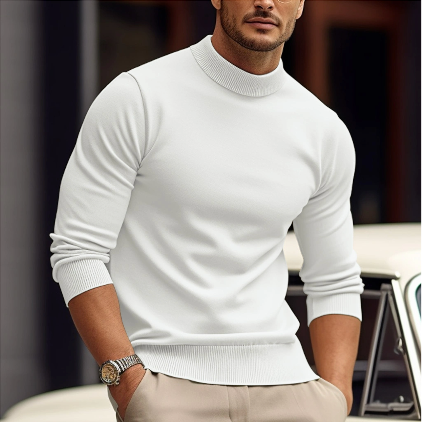 Stilfuld Herresweater - Lange Ærmer - Komfort og Design