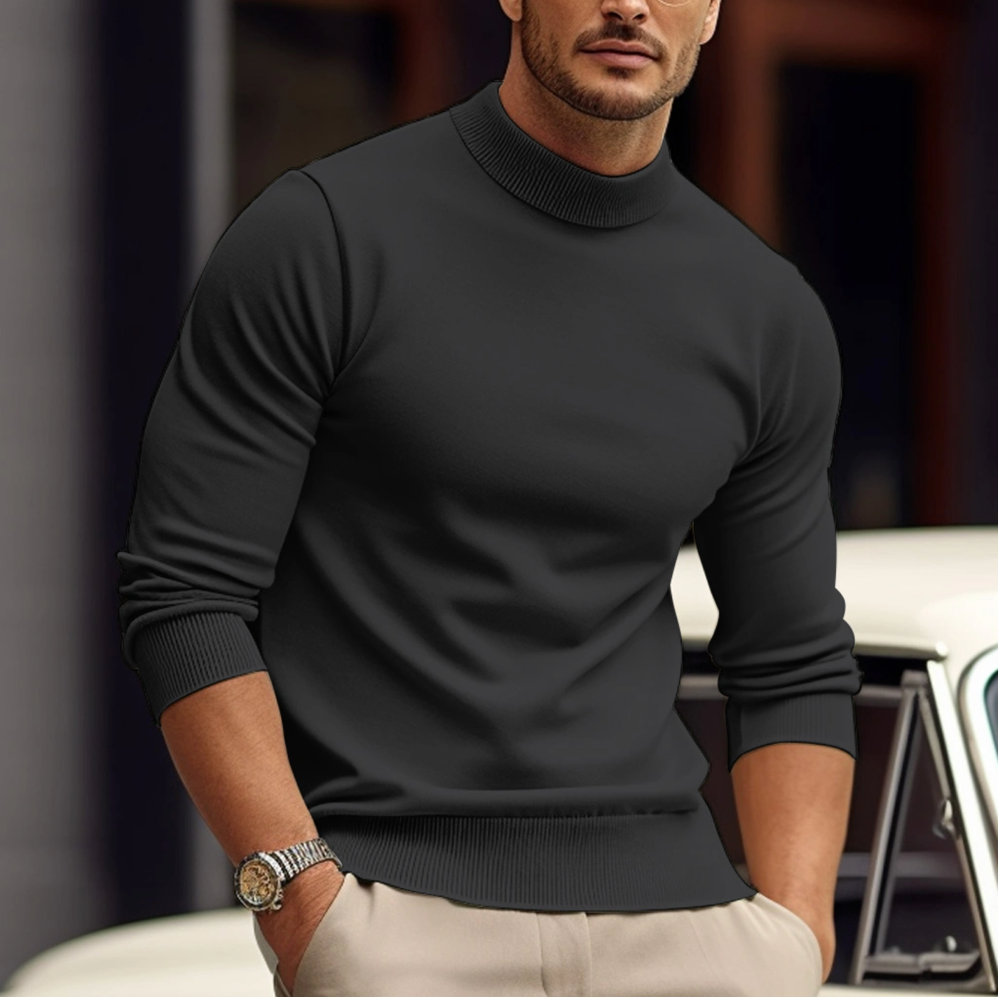 Stilfuld Herresweater - Lange Ærmer - Komfort og Design