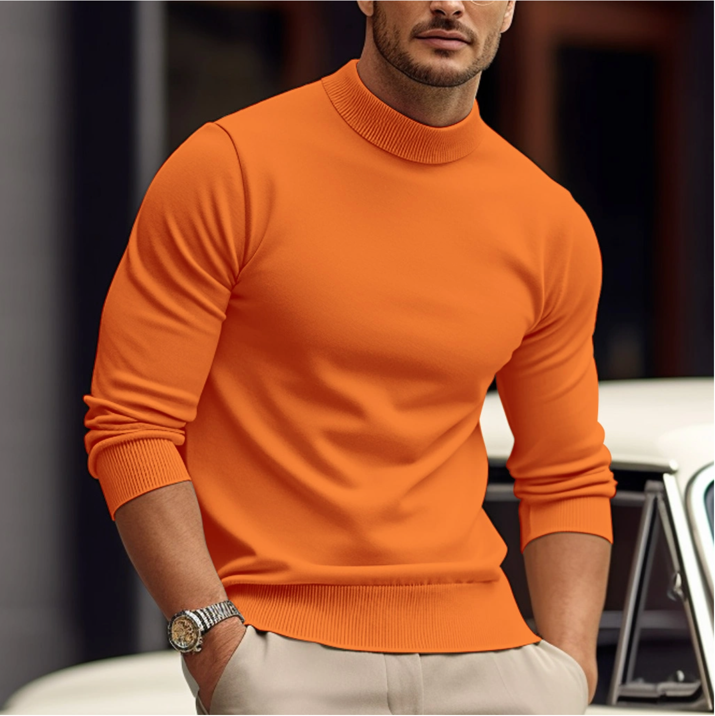 Stilfuld Herresweater - Lange Ærmer - Komfort og Design