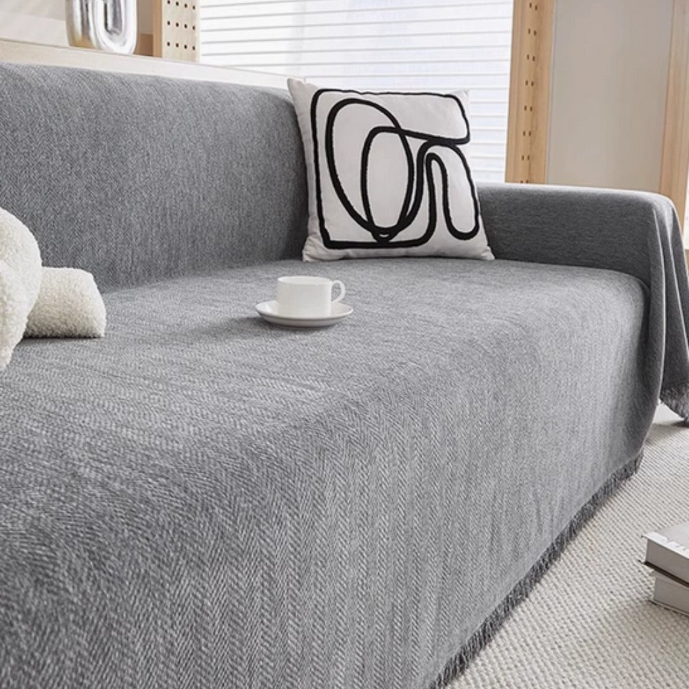 Elegant og Beskyttende Sofaovertræk i Slidstærkt Chenille
