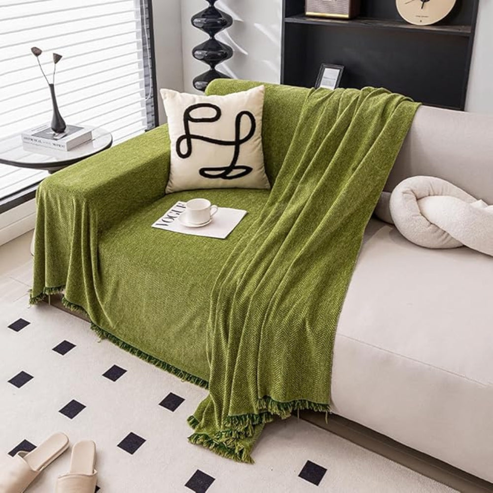 Elegant og Beskyttende Sofaovertræk i Slidstærkt Chenille