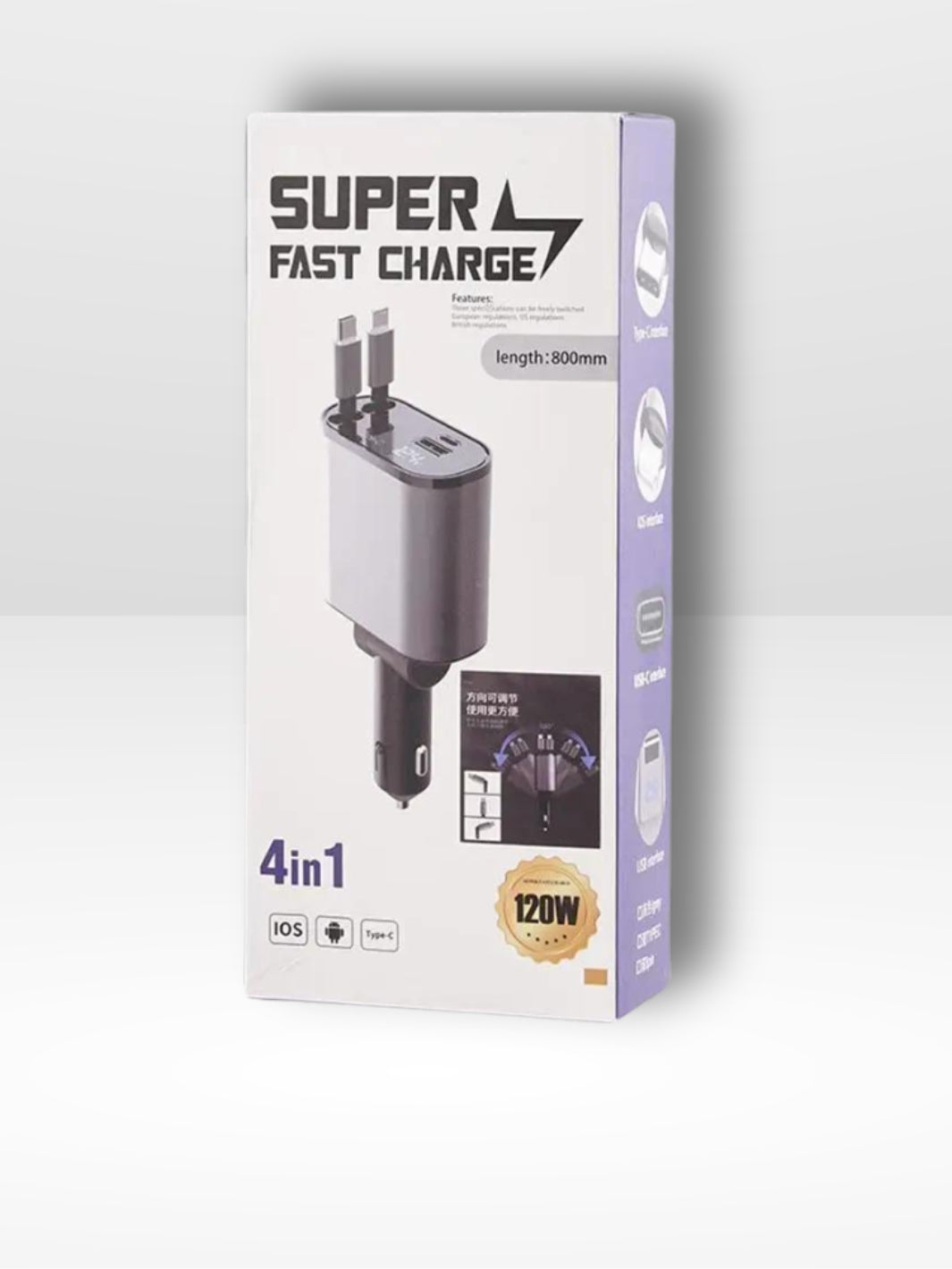 Fleksibel 4-Port Biloplader med Hurtigopladning