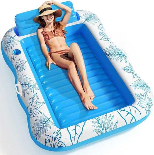 Komfortabel Pool Lounger med Indbygget Kopholder