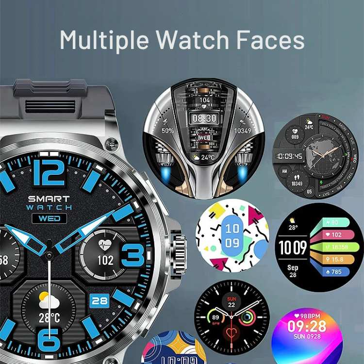 Robust Smartwatch – 10 Dages Batteri, Opkaldsnotifikationer og Sundhedsovervågning