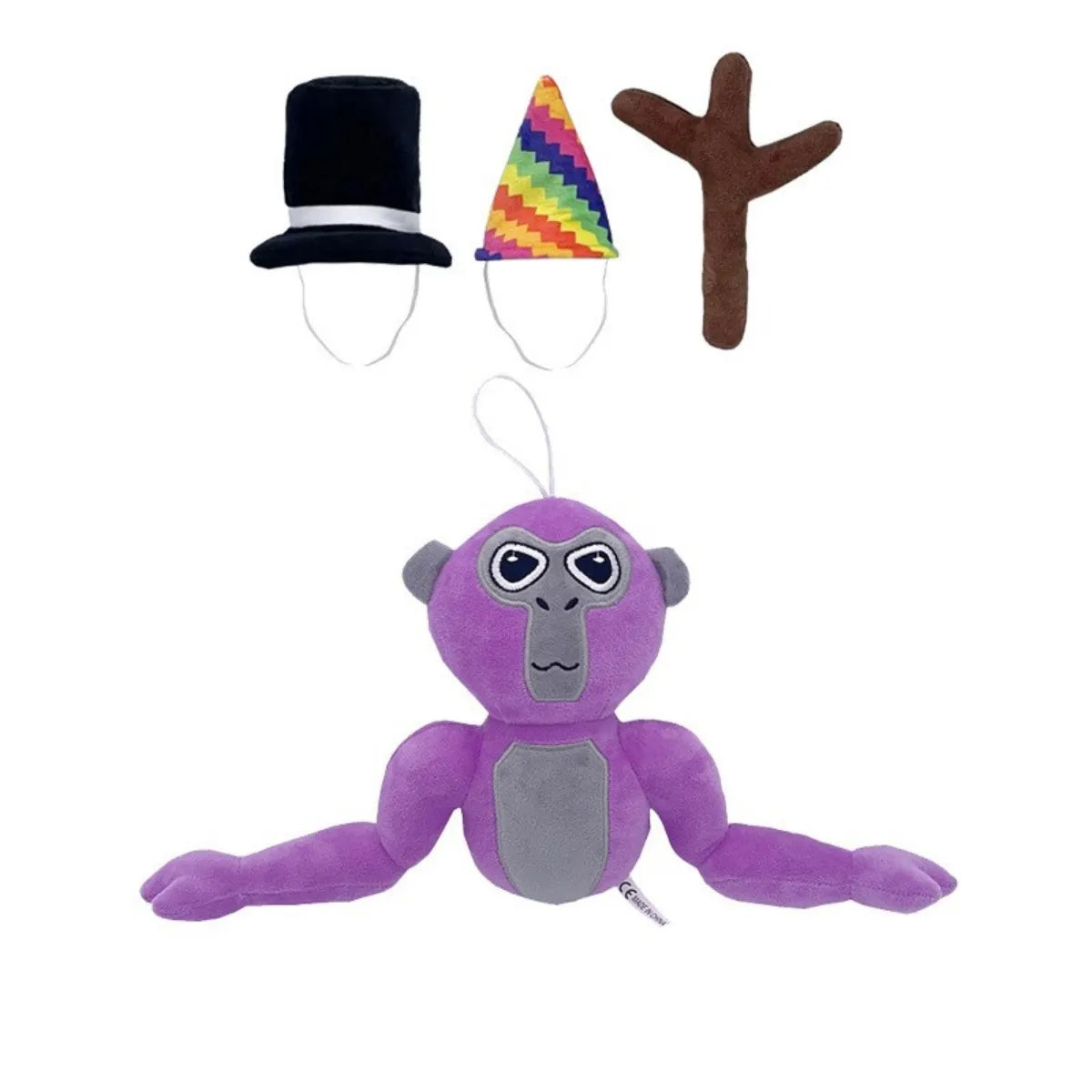 Farverig Abekat Plush Figur