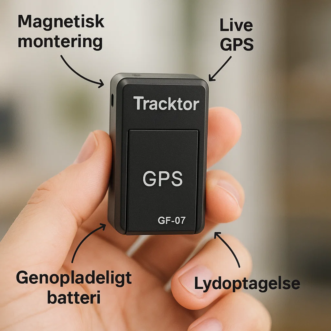 SafeTrack | Mini GPS-enhed med lyd, magnet og realtidsopsporing