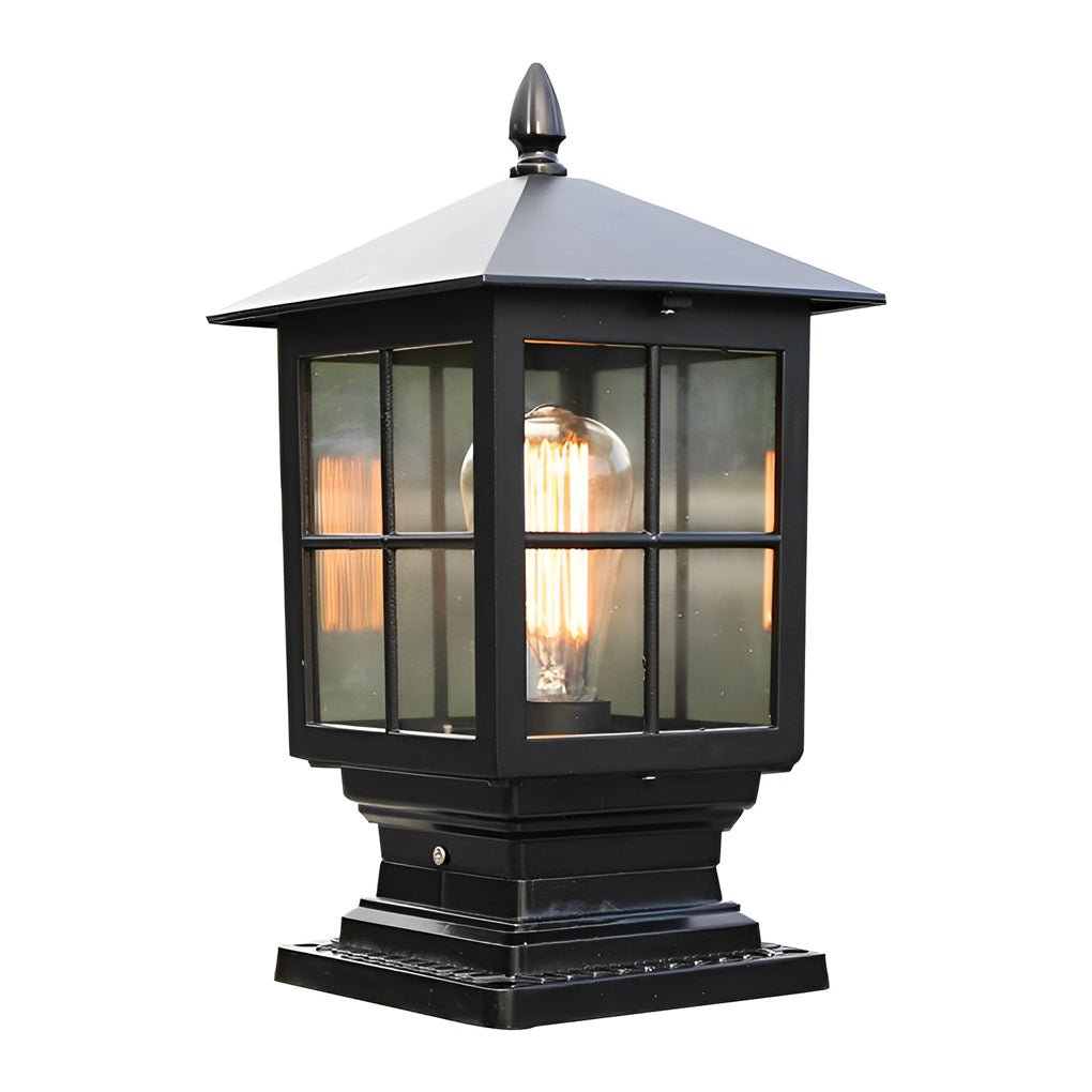 Elegant Solcelledrevet Udendørslampe i Sort Metal til Haven