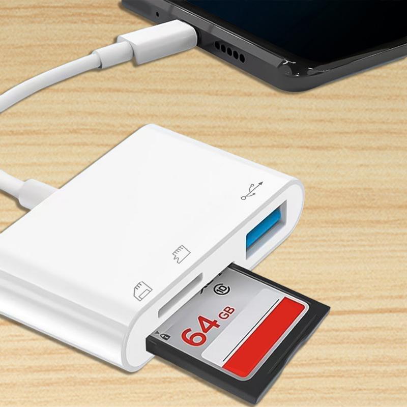 Snabb 3-i-1 Kortläsare för USB-C med OTG-Funktion