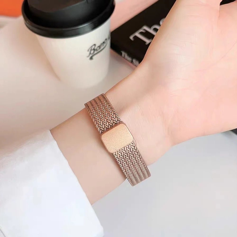 Ultra-tyndt armbånd i rustfrit stål til Apple Watch for elegant brug