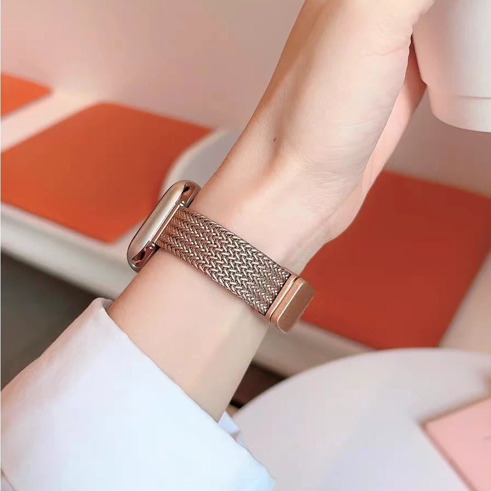 Ultra-tyndt armbånd i rustfrit stål til Apple Watch for elegant brug