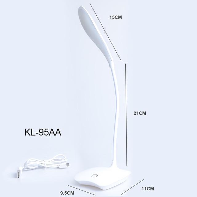 Flexibel 14 LED Golvlampa med Touchkontroll, 3 Ljusinställningar, USB Uppladdningsbar Läslampa för Sovrum