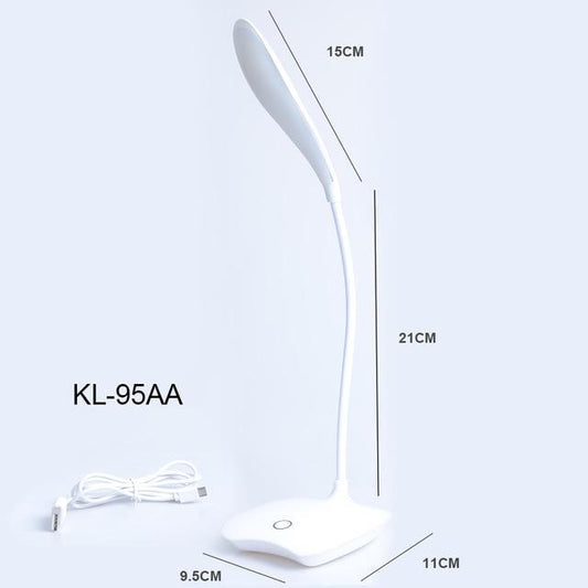 Flexibel 14 LED Golvlampa med Touchkontroll, 3 Ljusinställningar, USB Uppladdningsbar Läslampa för Sovrum