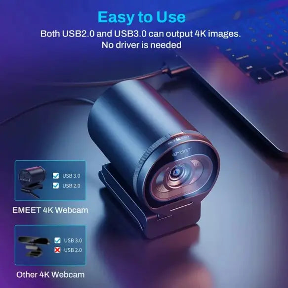 4K HD Webbkamera – Professionell streamingkvalitet