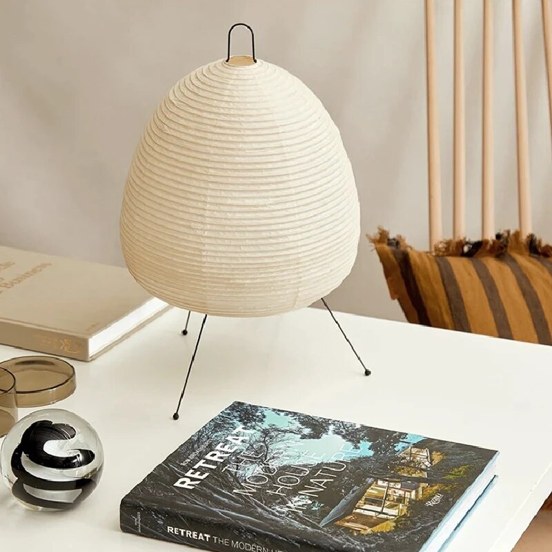 Japansk Rejspapirlampe med Moderne LED-teknologi