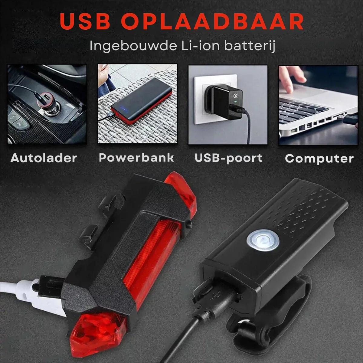 Bicycle Light Set BrightSafe USB – Sikkerhed og Komfort