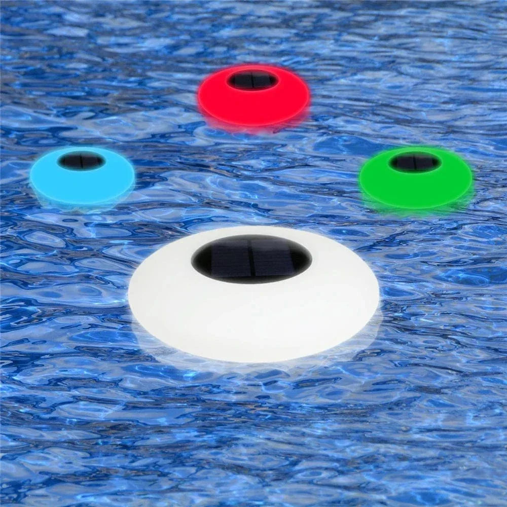 Solcelledrevne LED Poollamper med Farveskift