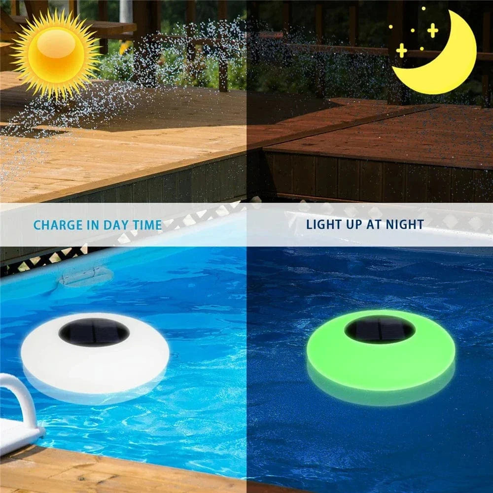 Solcelledrevne LED Poollamper med Farveskift