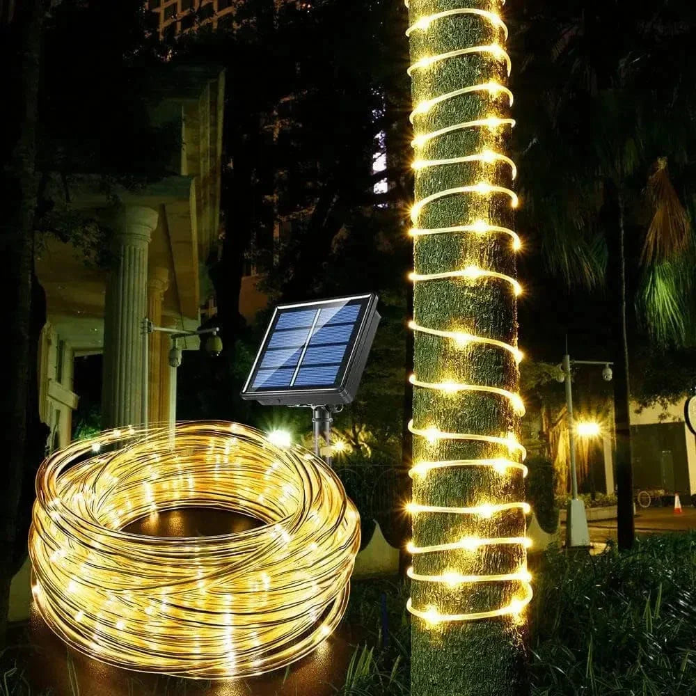 Solardrevet Lyskæde Udendørs - 300 LED & 8 Lysindstillinger