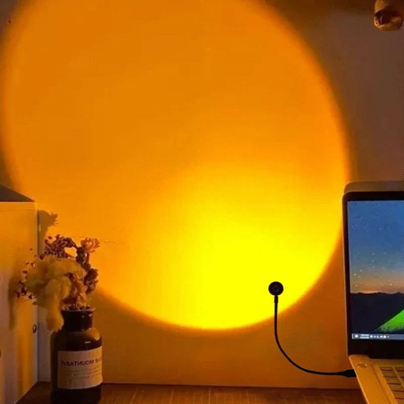 Farverig LED Projektor Lampeskærm – Skab Ro og Stil
