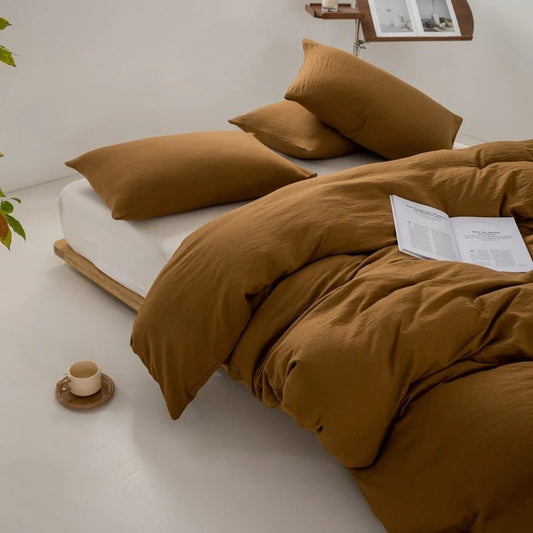 Elegant påslakanset i luftig bomulls-polyester
